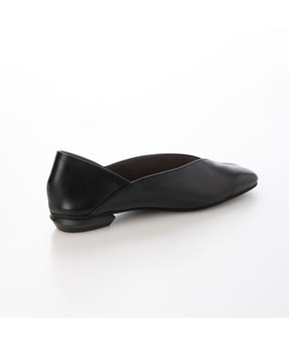 MODE ET JACOMO <carino>スクエアトゥフラットパンプス ブラック