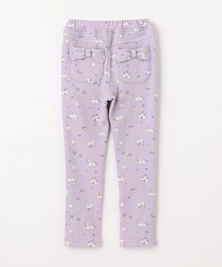 ANY KIDS 7days 裏シャギー 総柄 パンツ ラベンダー系ユニコーン柄