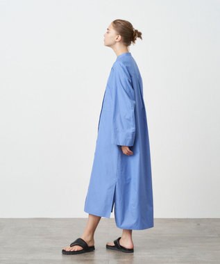 ATON SUVIN BROAD | バンドカラードレス SAX