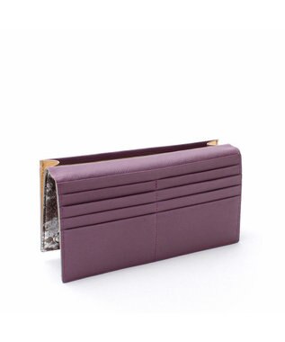 A.D.M.J. スネークレザー＆エリーゼアールデコウォレット シルバー