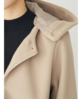 Green Parks ２ｗａｙフード取り外し比翼コート Beige
