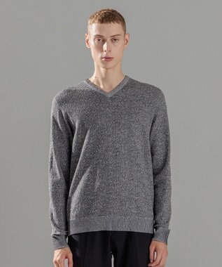 JOSEPH HOMME ライトアムンゼン　Vネック ライトグレー系