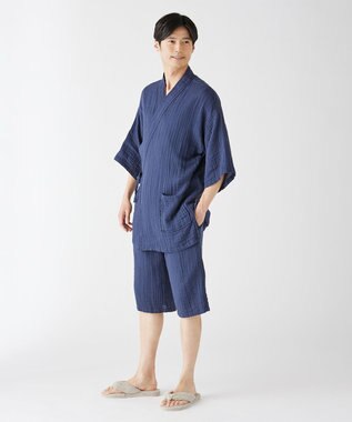UCHINO クレープガーゼ甚平　　　 ネイビー