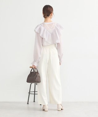 earth music&ecology シアーラッフルショートボレロ Gray