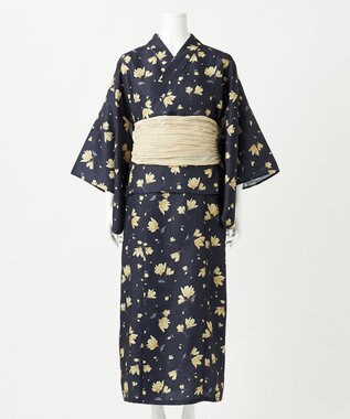 ANY SIS 【着付け簡単5点セット】2WAY セパレート浴衣セット ネイビー系
