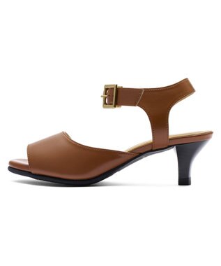 ASICS WALKING ペダラ ヒールサンダル 2E 5.0cmヒール ブラウン系