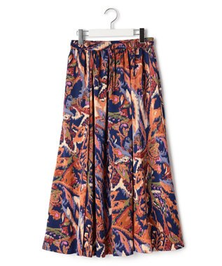 J.PRESS YORK STREET 【WOMEN】プリントフレア スカート ネイビー系5