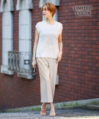 ICB 【WEB限定カラーあり】FluidBackSatin ワイドクロップドパンツ トープ系［WEB限定］