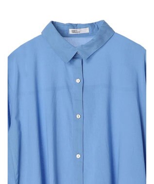 CRAFT STANDARD BOUTIQUE インド綿Ａラインシャツワンピース Sax