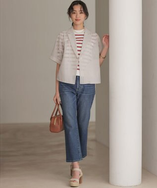 組曲 ミッドデニム パンツ ユーズドブルー系