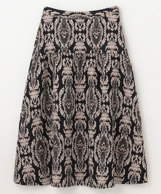 GRACE CONTINENTAL オーナメントジャガードスカート ブラック