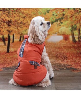 PET PARADISE ペットパラダイス エアベスト 《チェックポケット》 中型犬 大型犬 オレンジ