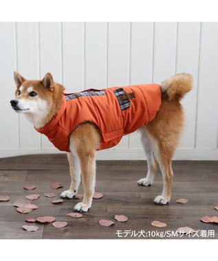 PET PARADISE ペットパラダイス エアベスト 《チェックポケット》 中型犬 大型犬 オレンジ