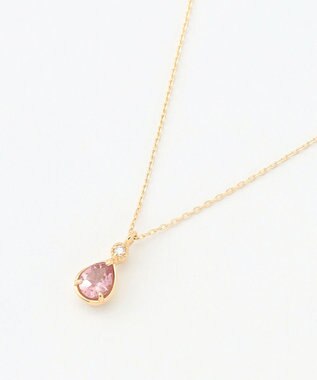 TOCCA 【WEB＆数量限定】PIECE OF FLOWER NECKLACE K10 ピンクトルマリン ダイヤモンド ネックレス ピンクトルマリン