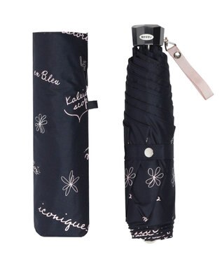 MOONBAT 【一級遮光/晴雨兼用】LANVIN en Bleu (ランバン オン ブルー) 折りたたみ日傘 ラインドローイング 遮光 遮熱 UV ディープブルー