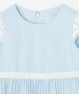 ANY KIDS シフォンプリーツワンピース サックスブルー