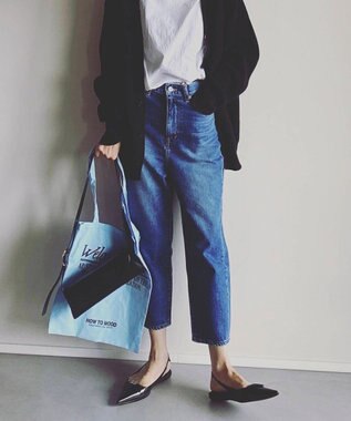 woadblue ＜坪田あさみさんコラボ＞サルエルデニムパンツ MIDBLUE