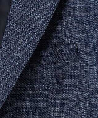 J.PRESS MEN 【KING SIZE】【ソフトタッチツイスト】ミスティックチェック ジャケット ダルブルー系4