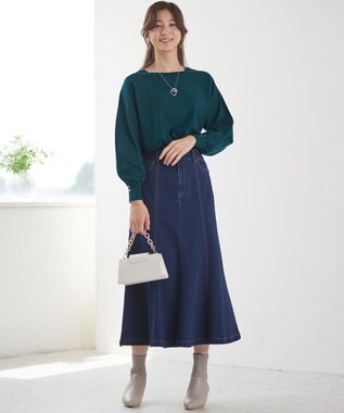 ANY SIS 【洗える】ナローデニム スカート インディゴ