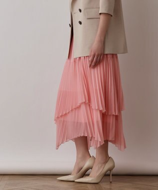 GRACE CONTINENTAL イレギュラープリーツスカート ピンク