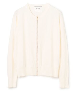 BEIGE， NADIA / ジップアップカーディガン Ecru
