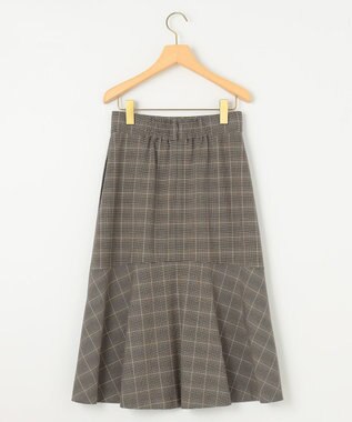 組曲 L 2WAYウォームストレッチ チェックスカート ベージュ系3