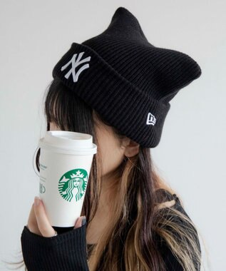 WEGO 別注NEWERA　CAT　EAR　KNIT 柄2