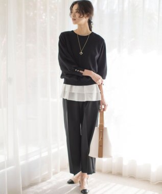 組曲 S フラワーメタルドルマン ニット ブラック系