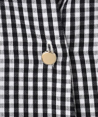 ANY SIS 【洗える】ピケチェック ブラウス モノトーンギンガム