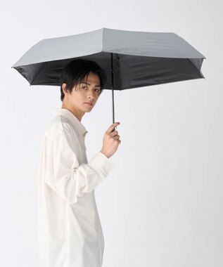 MOONBAT 【遮光100％/超軽量/耐久性】マジで軽い傘 晴雨兼用 折りたたみ日傘 マジカルテックプロテクション Tough W rib 55cm ライトグレー