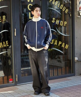 WEGO 【ユニセックス着用ITEM】ライントラックジャケット ネイビー