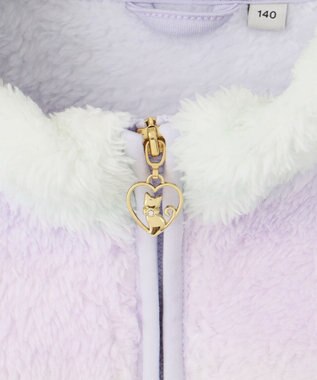 ANY KIDS ネコポケットボアブルゾン レインボー×ミント