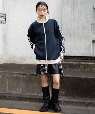 WEGO 【ユニセックス着用ITEM】ライントラックジャケット ネイビー