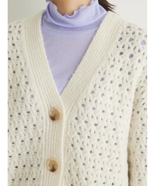 Green Parks ・Ｐｅｔｉｔ　Ｆｌｅｕｒ　スカシアミニットカーディガン Ivory