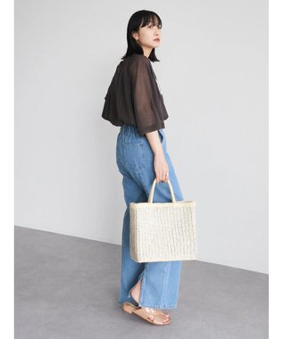 Green Parks シアーロゴニットプルオーバー Charcoal Gray