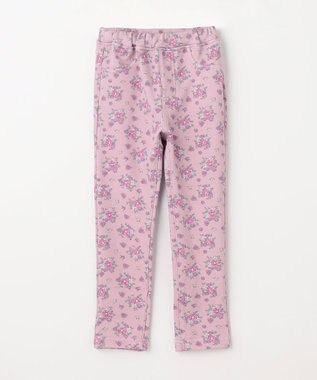 ANY KIDS 7days 裏シャギー 総柄 パンツ ピンク系小花柄