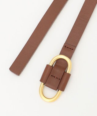 自由区 オーバルスリム ベルト ブラウン