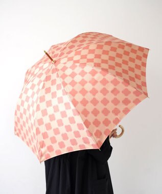 槇田商店 ノルディック ドットコラージュ ピンク 長傘