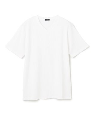 JOSEPH HOMME テックリブストレッチ Vネックカットソー ホワイト系