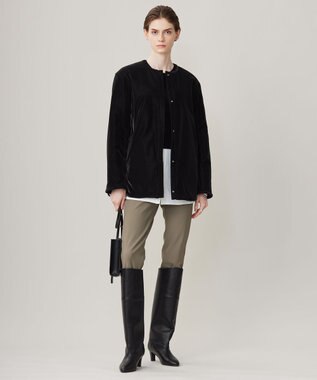 ICB L 【洗える】 テックストレッチ レギンスパンツ スレートカーキ系