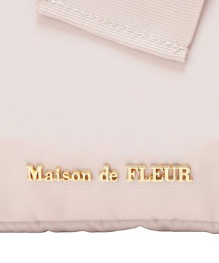 Maison de FLEUR リボンチャーム付きPCケース Grayish Pink