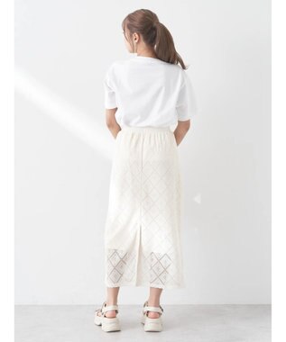 earth music&ecology モチーフナロースカート Ivory