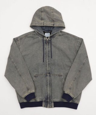 WEGO 【ユニセックス着用ITEM】フードデニムブルゾン デニム淡加工色