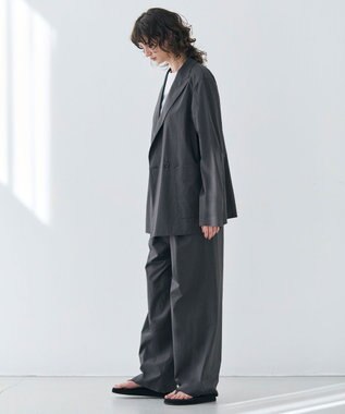 BEIGE， 【洗える・FUDGE 6月号掲載】MALLOW / コットンテーラードオーバージャケット Slate