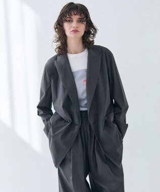 【洗える・FUDGE 6月号掲載】MALLOW / コットンテーラードオーバージャケット