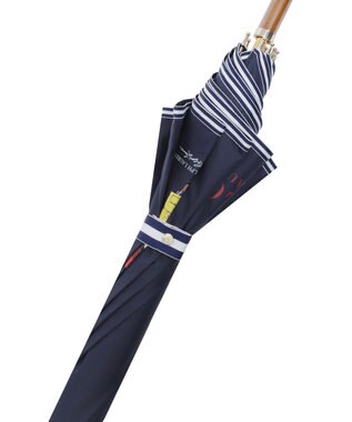 MOONBAT 【雨傘】POLO RALPH LAUREN（ポロ ラルフローレン）長傘 ツイル無地×RAIN BEAR ネイビーブルー