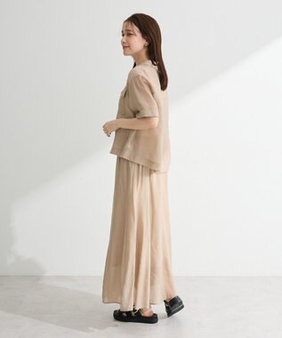 Green Parks ＳＥＴ２点　シャツスカートセットアップ Beige