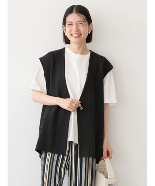 AMERICAN HOLIC Ｖネックニットジレ Black