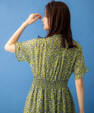 組曲 L ミニフラワープリント ワンピース イエロー系5