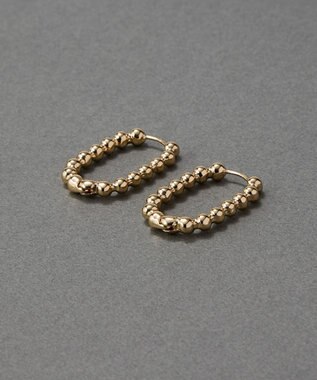 Phoebe 【金属アレルギー対応】バブルオーバルフープピアス　ゴールド ゴールド